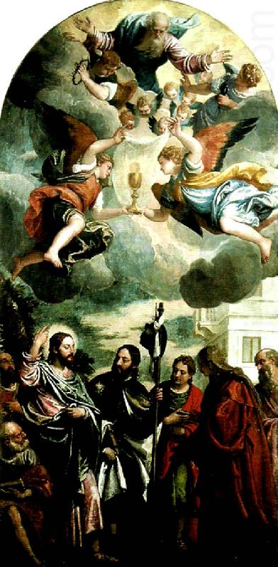 christ with zebedee's wife and sons, Paolo  Veronese